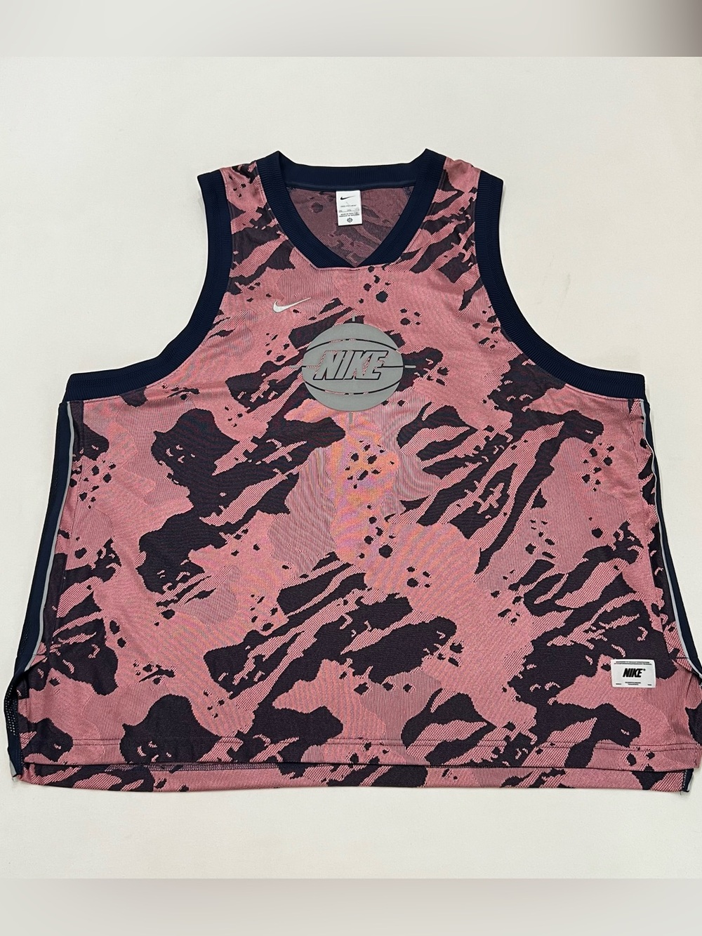 Nike Dri Fit ADV Premium Basketball Jersey Sz 3XL Midnight Navy/Sea Coral